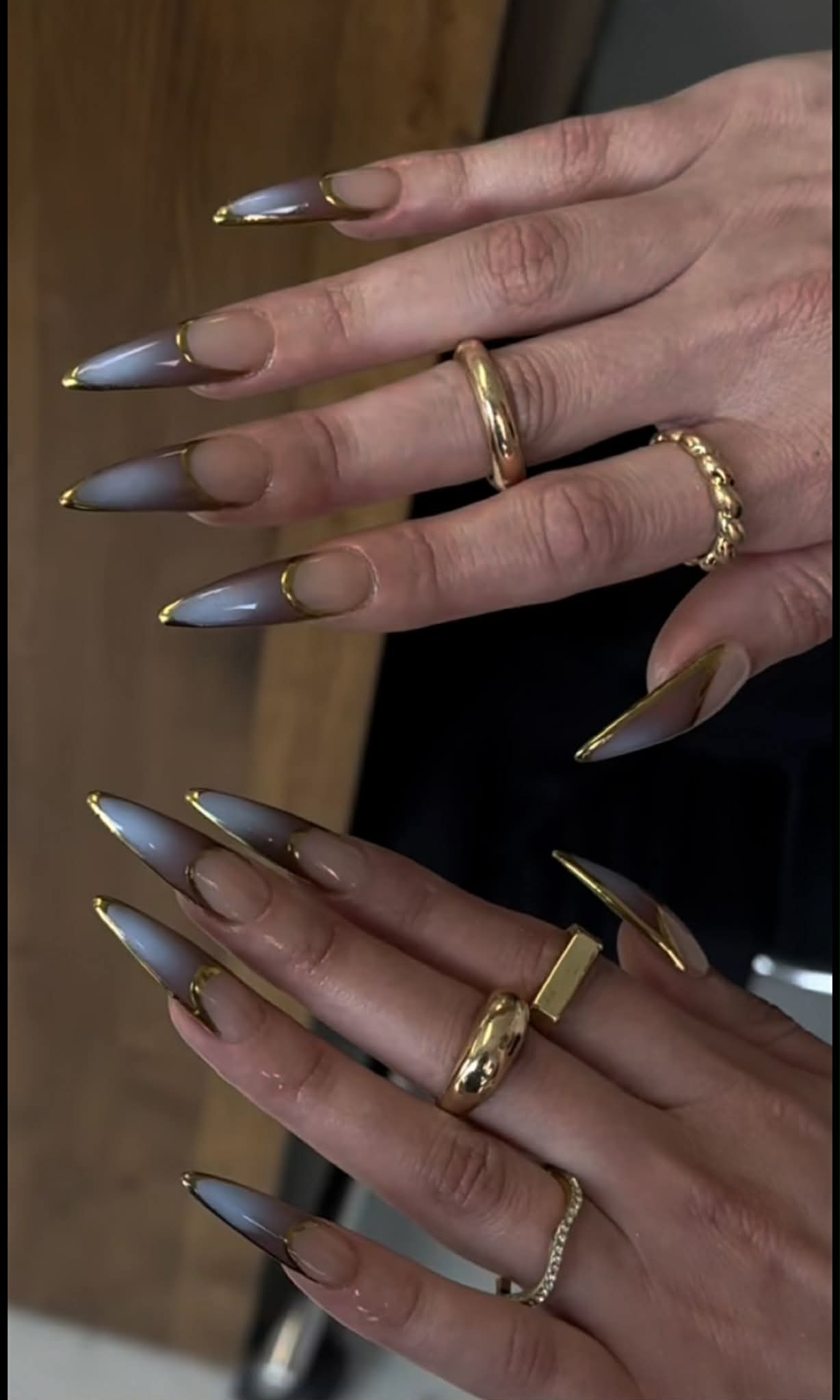 Ombré/Gold Frenchies