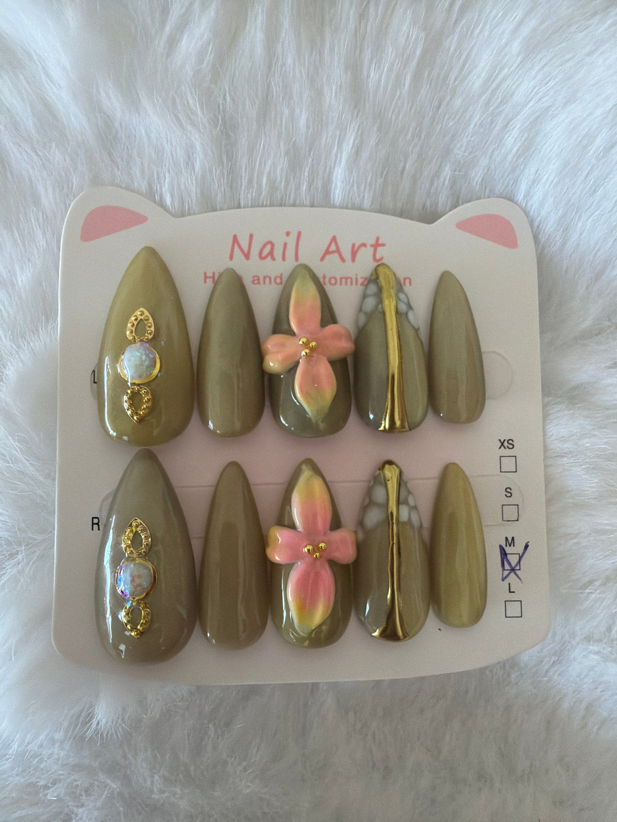 3D Floral Green