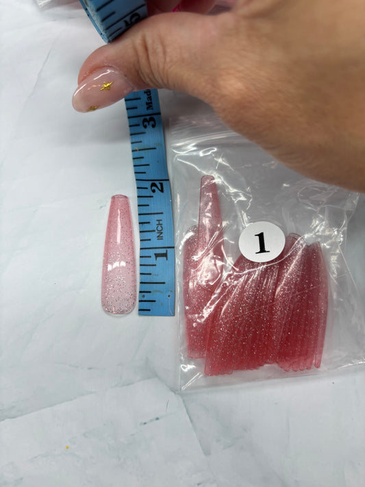 Enailcouture XXL Pink Glitter Nails