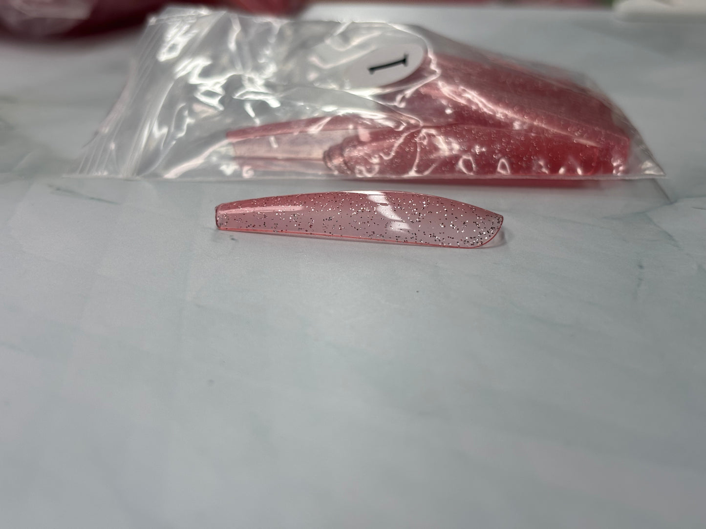 Enailcouture XXL Pink Glitter Nails