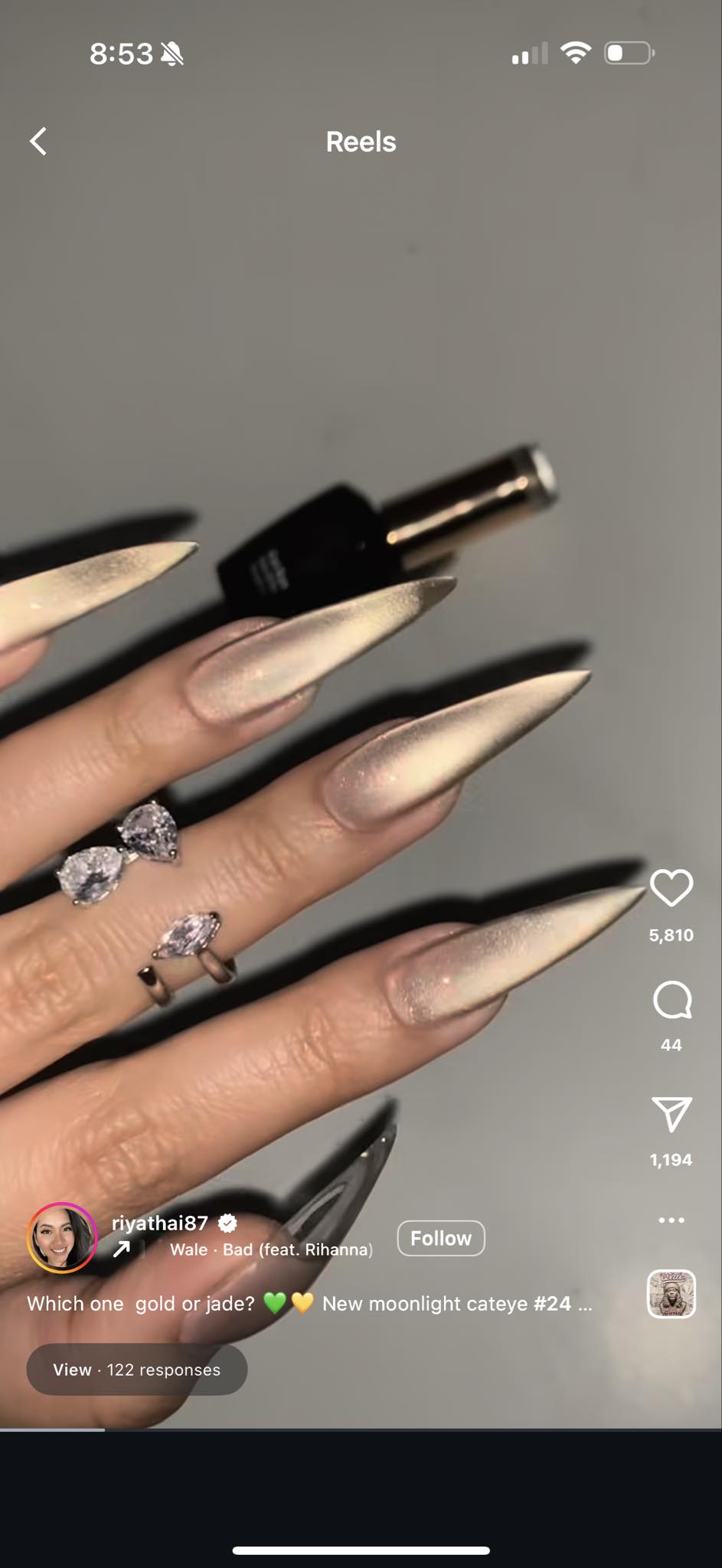 Gold Cateye Stiletto