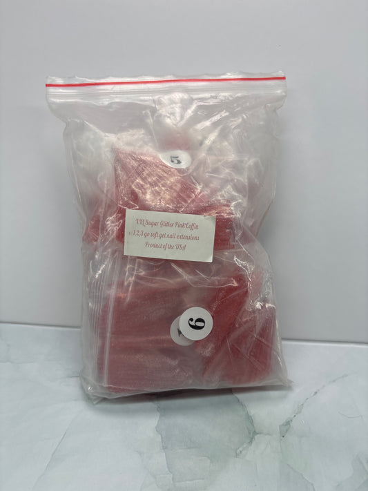 Enailcouture XXL Pink Glitter Nails