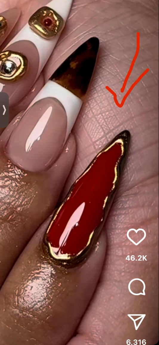 Red/Gold Chrome Stiletto