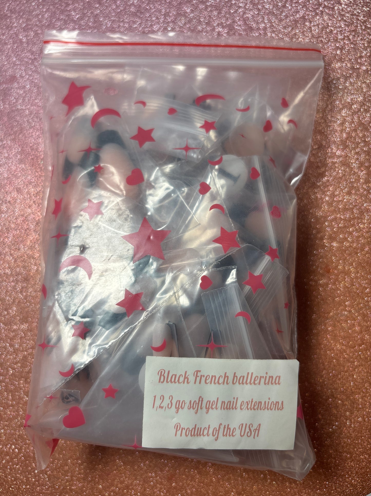 Enailcouture Black French Ballerina Nails