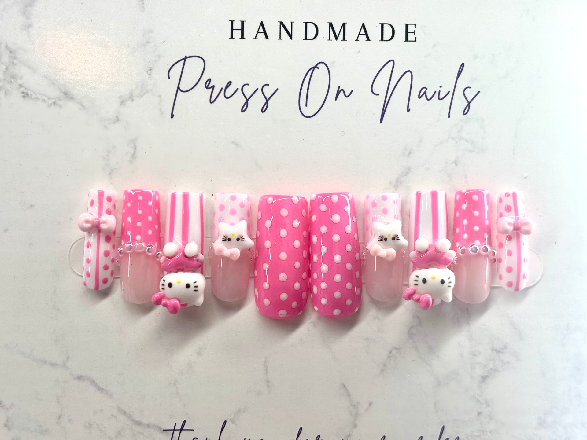 Well Hello Kitty – Dripping with Color Nails