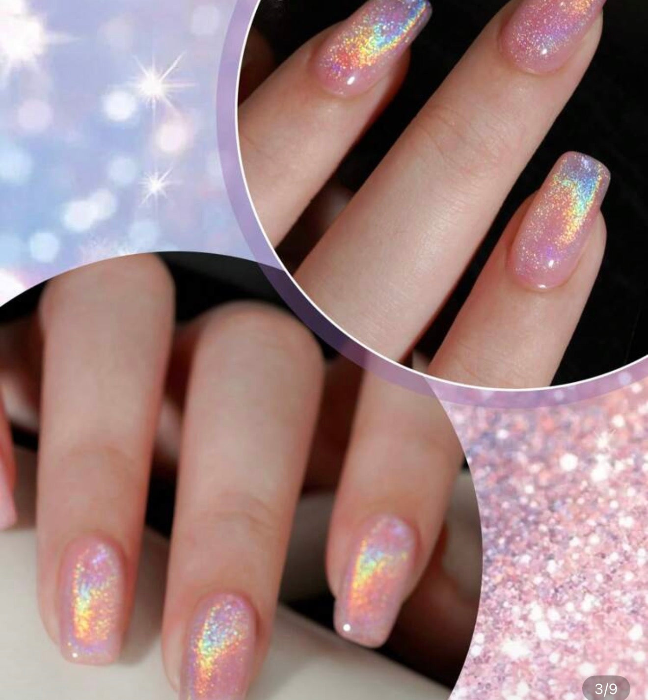Pink Shimmer Holo Gel Polish