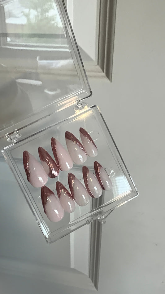 Abstract French Pink Chrome