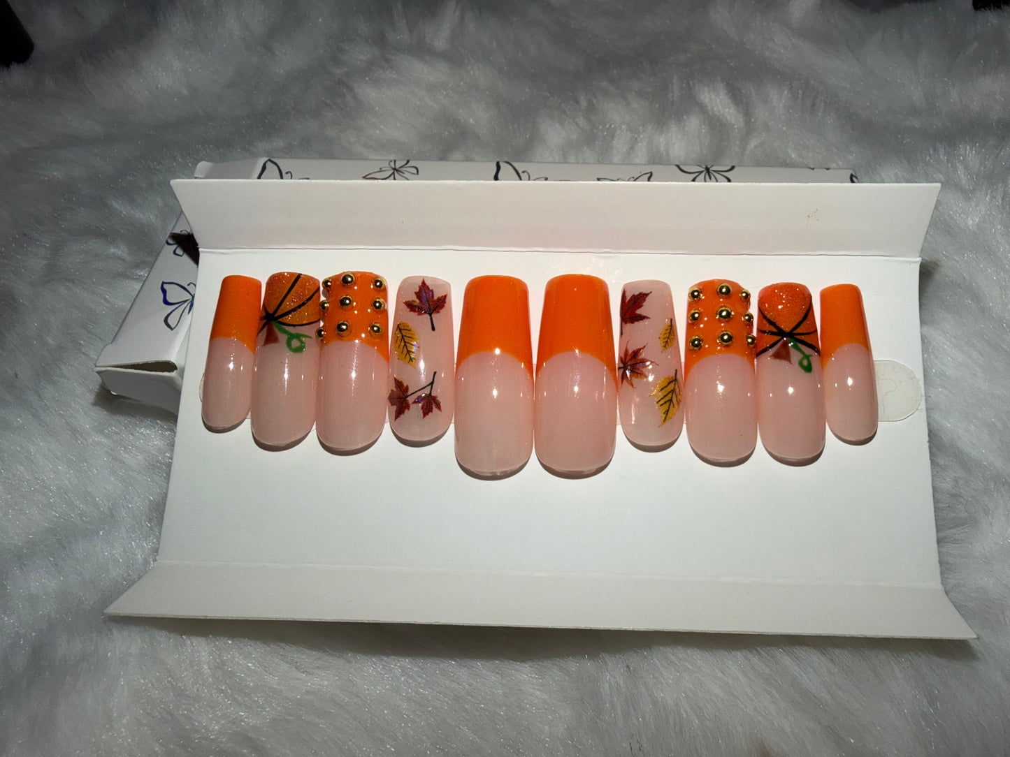 Orange Frenchies with leaves
