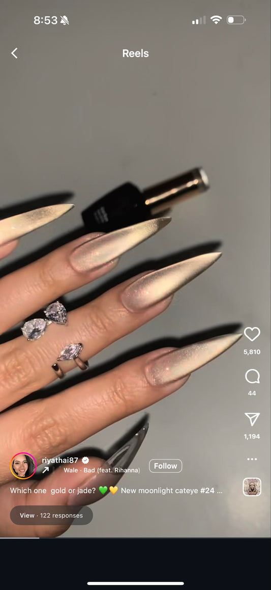 Gold Cateye Stiletto