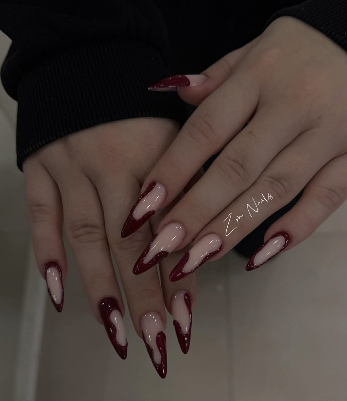 3D Burgundy French