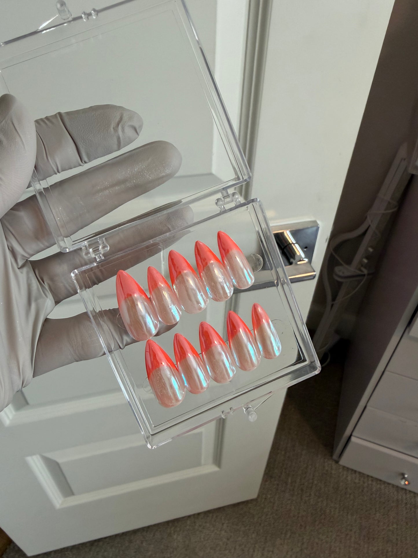 Glazed Orange French Tips