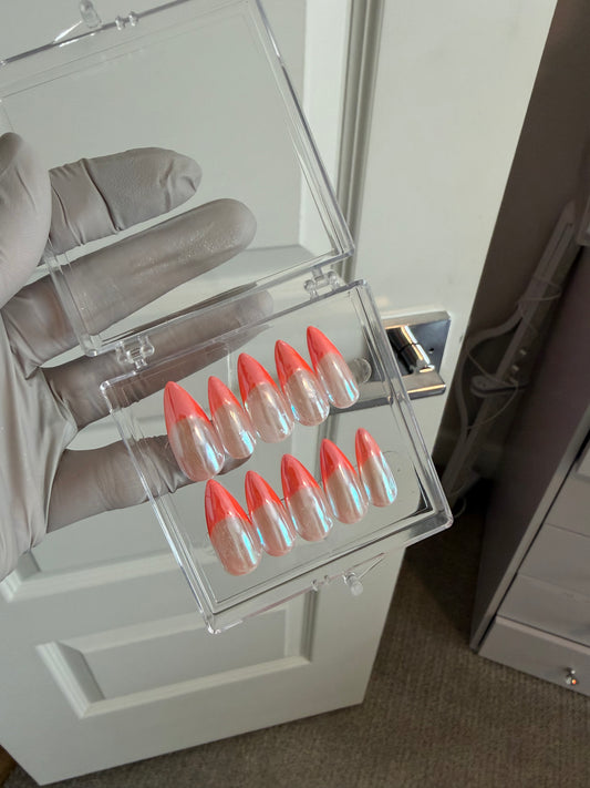 Glazed Orange French Tips