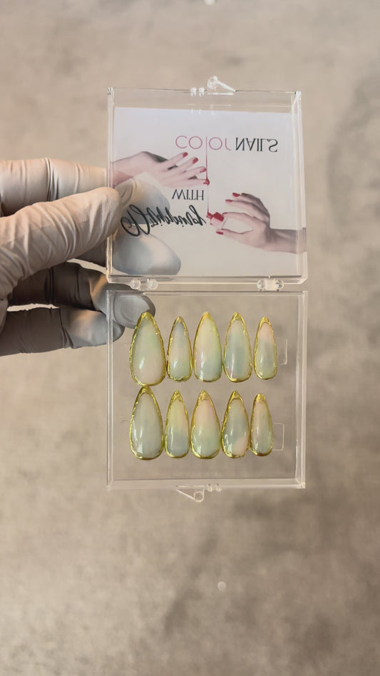 Gold Abstract Framed Nails